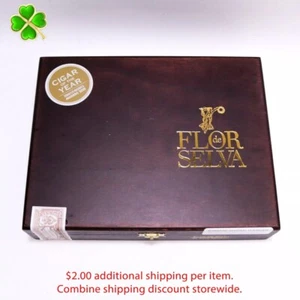 Caja de cigarros de madera vacía Flor de Selva Toro Maduro 9" x 7" x 2" - Imagen 1 de 11