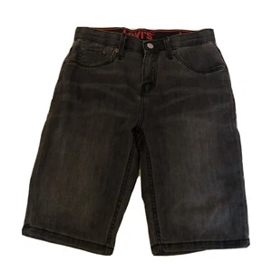 Levis 511 boys Black Denim shorts size 14 slim w25 - Picture 1 of 6