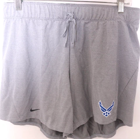 NEW United States Air Force Falcons Nike Attack Dri-Fit Gray Shorts Womens M Cover