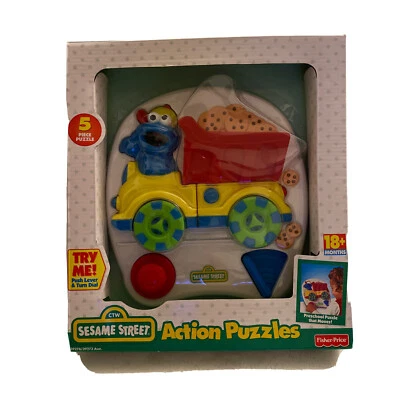 VTG 1998 Sesame Street Action Puzzles Cookies Dump Truck - Image 1 of 4
