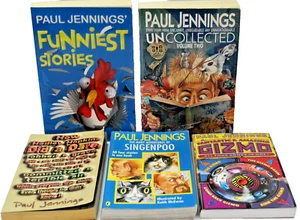 Paul Jennings x5 Book Set Gizmo & Singenpoo (Both 4 in 1) UNcollected & Funniest - Picture 1 of 24