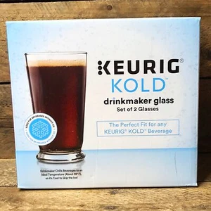 Set of Two Keurig Kold Glasses - perfect fit for any Keurig Kold beverage - Picture 1 of 4