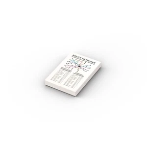 Horario y red de rutas ❤️ Azulejo de ladrillo LEGO® original impreso personalizado /23022 - Imagen 1 de 1