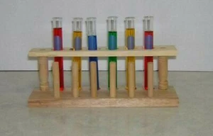 20 x 150 mm Glas Reagenzgläser (6er Pack) mit Holzgestell, Karter Scientific 201A9 - Bild 1 von 1