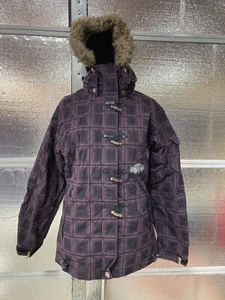 Millennium Three Snowboard Jacket - Womens M - Purple Plaid - Ski Winter Snow - Picture 1 of 10