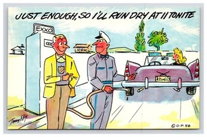 Postkarte: Humor: Gerade genug, damit ich heute Abend um 11 trocken laufen werde - Unposted - Bild 1 von 2
