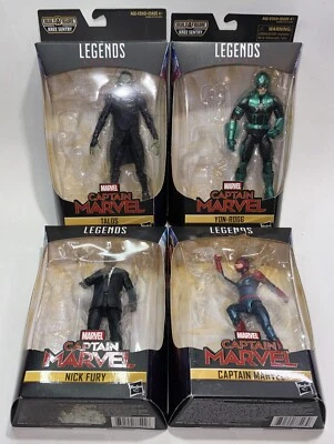 Marvel Legends 6" Action Figures Only Captain Marvel Hasbro Lot Of 4 - Imagem 1 de 4