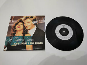 rod stewart & tina turner it takes two 7" vinyl record excellent condition