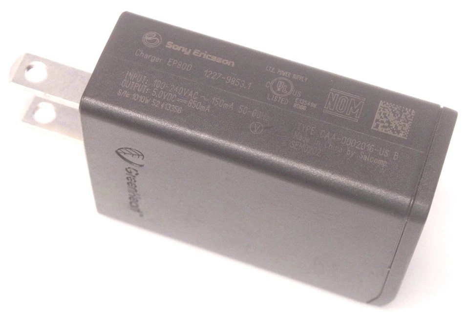 Original Sony Ericsson EP800 AC DC Fuente de Alimentación Adaptador Cargador Salida 5V 850mA Foto 1 de 1
