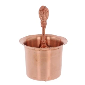 Copper Panchpatra with Spoon Palli Udharini Hindu Pooja Puja Diwali Havan Mandir - Picture 1 of 31