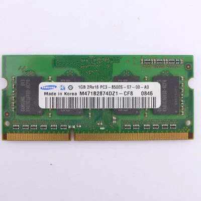1 GB DDR3 SDRAM PC3-8500 (DDR3-1066) M471B2874DZ1-CF8 SO DIMM 204-pol. Ram Memor - Immagine 1 di 3