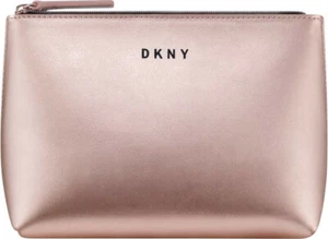 DKNY Metallic Blush Pink Clutch / Kosmetiktasche / Handtasche / Beutel. Donna Karan - Bild 1 von 3
