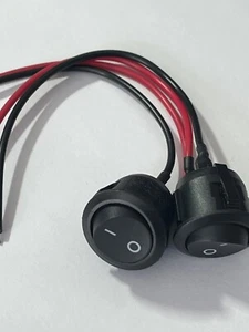 2 nuevos interruptores rocker redondo encendido/apagado botón redondo barco coche interruptor automático 12 V EE. UU. - Imagen 1 de 5