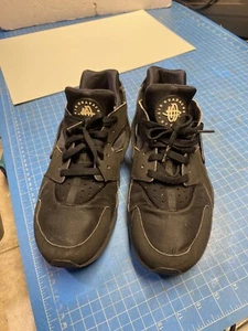 Nike Air Huarache Shoes Men's Size 11 Triple Black Running Sneakers 318429-003 - Picture 1 of 21