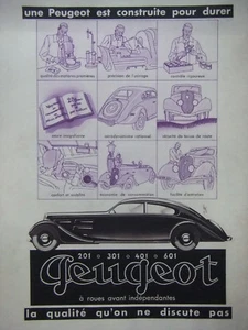 ANUNCIOS IMPRESOS 1935 PEUGEOT 201 - 301 - 401 - 601 - PUBLICIDAD FRANCESA PUBLICIDAD - Imagen 1 de 1