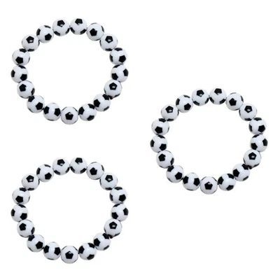  3 stücke mode kunststoff fußball perlen armband armband schmuck geschenk für - Bild 1 von 4