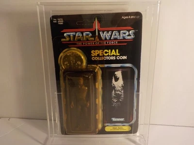 LS 1985 Kenner STAR WARS PotF HAN SOLO CARBONITE moc Coin 92 back LAST 17 - Image 1 of 4