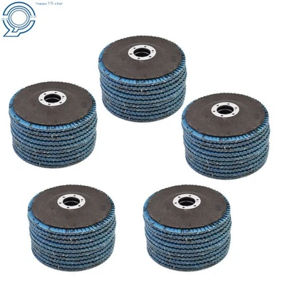 Nuevo lijado de circonio premium molienda 4-1/2"" x 7/8"" 60 grano paquete de 50 discos de solapa Foto 1 de 4