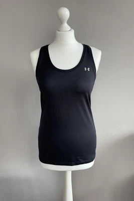 Under Armour Women’s Tank Top Vest Run Gym Heat Gear Black Size XS Loose Fit VGC - Image 1 of 4