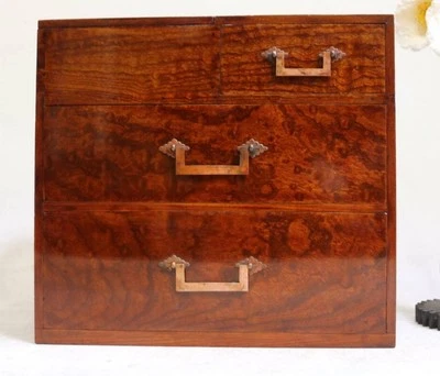 Japanese Antiques MEIJI-TAISHO period Sewing box OHARIBAKO Small chest W33cm - Image 1 of 4