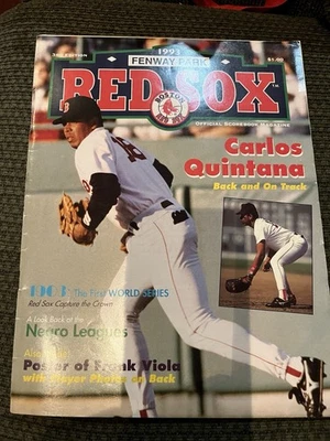 1993 Red Sox / Yankees Scorebook Unscored With Score Sheet - Image 1 of 4