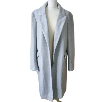 Long Overcoat Light Grey Pea Coat Size 20 - Image 1 of 4