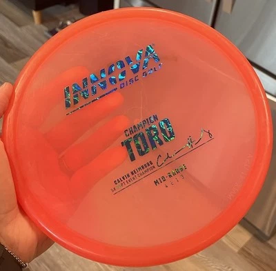 Pink Innova champion toro mid-range Disc, Calvin Heimburg champion Edition, Inkd - Image 1 of 4
