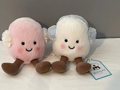 100% Authentic Jellycat Amuseables Toastie Pink & White Marshmallows NEW W/ TAGS - Image 1 of 4