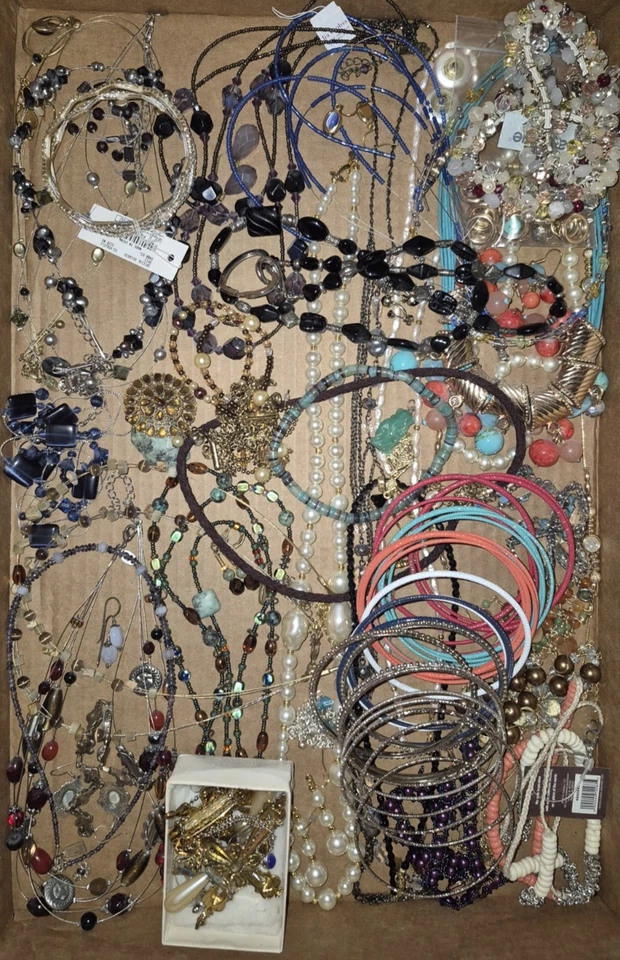 EUC Lot of Costume Jewelry, Mostly Lia Sophia OOAK Necklace, Earrings, Bracelets - Image 1 of 4