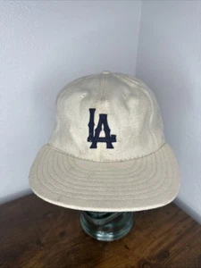 Vintage Ebbets Field Cap 1957 LA Angels Hat Los Angeles Dodgers White - Picture 1 of 10