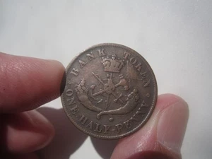 1857 UPPER CANADA HALF PENNY - Picture 1 of 2
