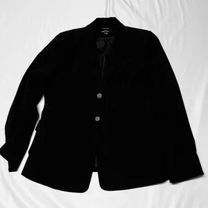 Ellen Tracy Blazer Jacke klassisch lässig Business doppeltes Revers schwarz Größe 14 gebraucht, in einwandfreiem Zustand - Bild 1 von 10