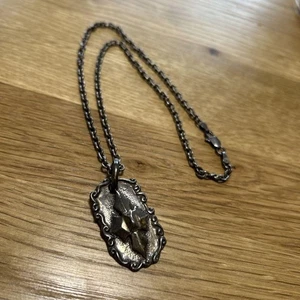 Bill Wall Leather Silver Cross Necklace 38x23, 460 Chain - Picture 1 of 6