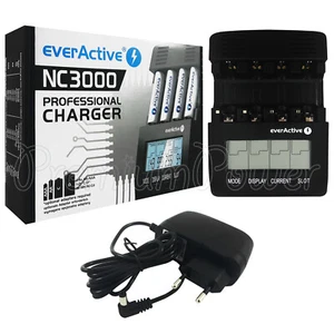 everActive NC3000 Professional battery charger PRO LCD Smart charge Ni-MH Ni-Cd - Picture 1 of 6