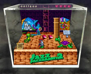 Jazz Jackrabbit 2 - 3D Cubo Hecho a Mano - Videojuegos - Shadowbox - Imagen 1 de 1