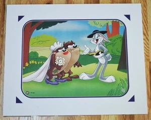 Warner Bros Looney Tunes TAZMANIAN DEVIL WEDDING Giclee Print Limited Edition - Picture 1 of 4