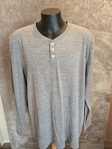 Homage Shirt Mens 3XL Gray Long Sleeve Henley - Picture 1 of 9