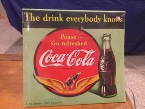 2005 UNGEÖFFNETER COCA-COLA KALENDER 16 Monate Heimatstadt Grafik - Bild 1 von 5