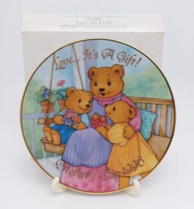 1996 Mothers Day AVON 22K Gold Trim Mini Porcelain Collectors 5" Plate - Picture 1 of 5