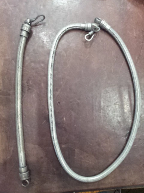  collana bagno argento indiano  6/7 mm e bracciale silver snake unisex necklace  - Immagine 1 di 1