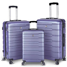 3 Piece Set Luggage Set ABS Trolley Hard Shell Suitcase with Spinner Wheels