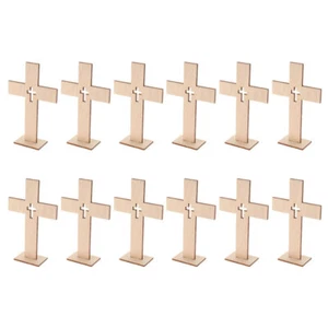 12 PEZZI Croce Gioielli Mini Croci per Decorazione Parete Casa Tavolo Ornamenti Artistici - Foto 1 di 12
