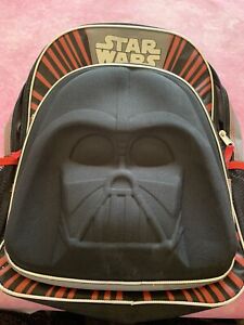Boys Backpack Darth Vader Star Wars Bag School  Camp 3D Face