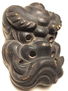 Antique Japanese Folklore Mask - of ONI (Ogre/Troll) - Ethnographic... Used/Worn - Picture 1 of 12