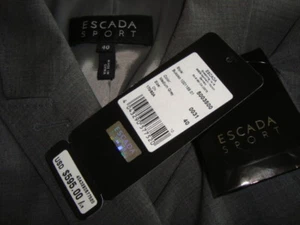 Giacca sartoriale nuova con etichette $595 escada sport *bukoko* lana vergine taglia 40 - Foto 1 di 8