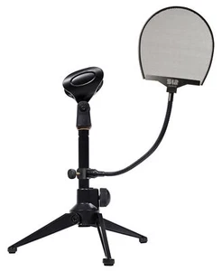Rockville Podcast Podcasting Adjustable Dynamic Microphone Mic Stand+Pop Filter - Picture 1 of 8