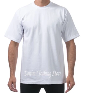1 NEW PRO CLUB MEN'S BLANK HEAVY WEIGHT CREW NECK SHORT SLEEVE T-SHIRT S - 10XL - Picture 1 of 31