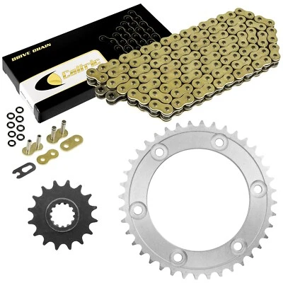 Gold O-Ring Drive Chain & Sprockets Kit for Honda RVT1000R Rc51 2000-2006 - Image 1 of 4
