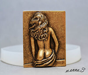 LADY BACK SILICONE MOULD polymer clay resin fimo embossing mold nude plaster