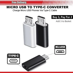 USB TYPE C FEMALE TO MICRO USB MALE ADAPTER CONVERTER FOR SAMSUNG XIAOMI HUAWEI - Picture 1 of 8